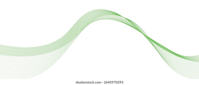 Abstract green wave lines design