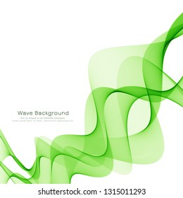 Abstract green wave modern background design vector