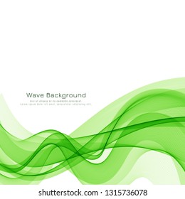 Abstract green wave modern background design