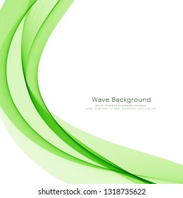 Abstract green wave modern background design