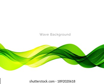 Abstract Green Wave Modern Wave Background