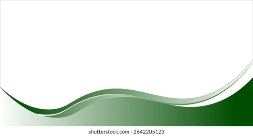 Abstractas fondo de onda verde moderno . Ilustración moderna . 