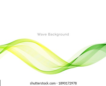 Abstract green wave modern smooth wave background