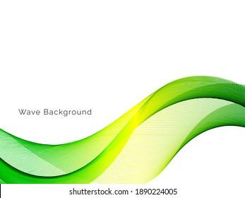 Abstract green wave modern smooth wave background