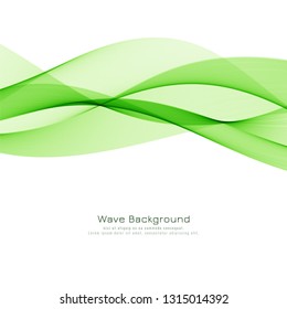 Abstract green wave modern vector background design