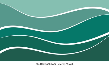 abstract green wave pattern background