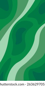 Abstract Green Wave Pattern Modern Digital Art Background