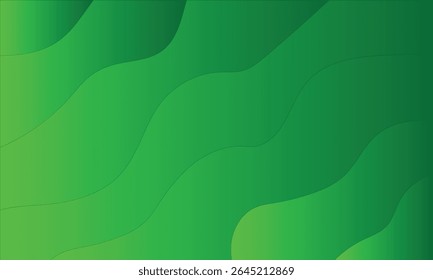Abstract green wave pattern texture for a light nature-inspired textile design
