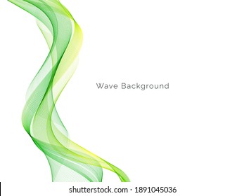 Abstract Green Wave Smooth Background