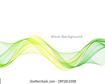 Abstract Green Wave Smooth Wave Background
