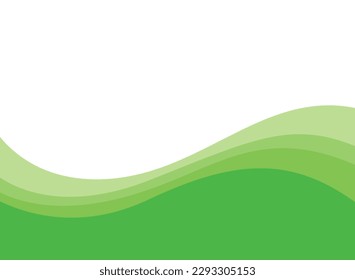 Abstract green wave and space to put text vector illustration design green background color geometric creative for business banner, poster, flyer, card, cover	