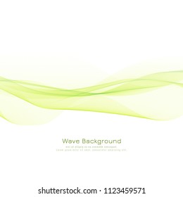 Abstract green wave stylish vector background