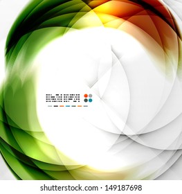 Abstract green wave swirl background