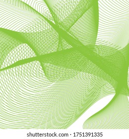 Abstract green Wave. template with blend shapes
