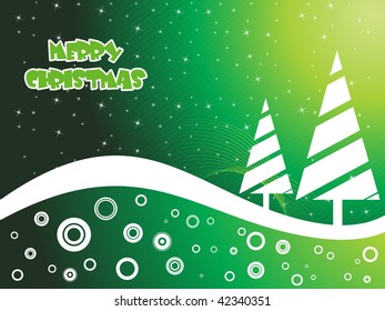 abstract green wave, twinkle star background with