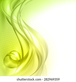 Abstract green wave vector background