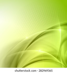 Abstract green wave vector background