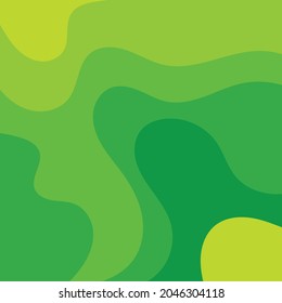 Abstract Green wave vector illustration design background