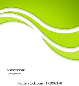 Abstract green waved background for your presentation.