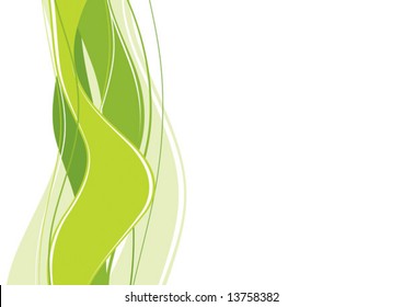 Abstract green waves