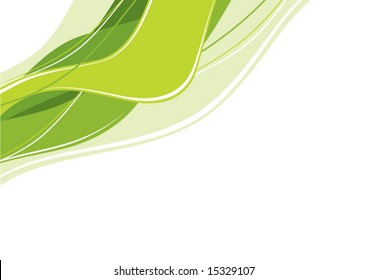 Abstract green waves