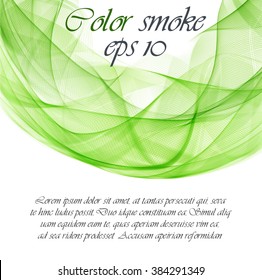 Abstract green waves
