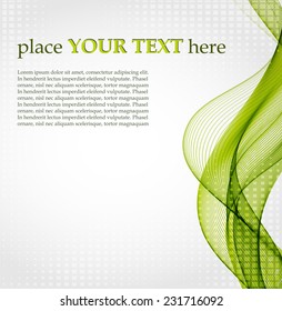 Abstract green waves background