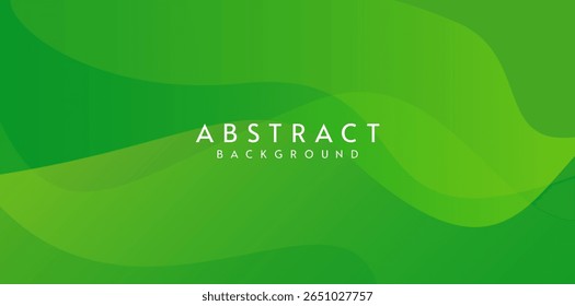 Abstract green waves background. Modern banner template. Dynamic liquid shapes composition. Vector illustration