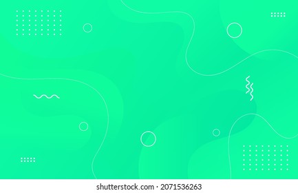 Abstract Green waves geometric background. Modern background design. gradient color. Fluid shapes composition. Fit for presentation design. website, banners, wallpapers, brochure, posters
