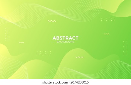 Abstract Green waves geometric background. Modern background design. gradient color. Fluid shapes composition. Fit for presentation design. website, banners, wallpapers, brochure, posters