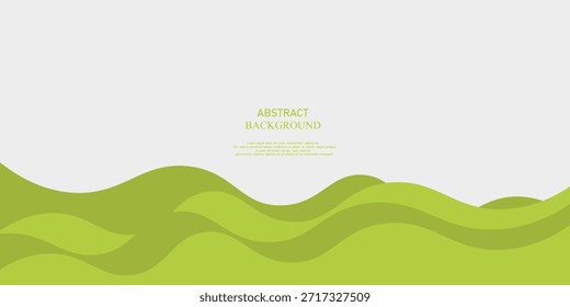 Abstrakter geometrischer Rahmenhintergrund für grüne Wellen. Vektor