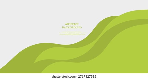 Abstract Green Waves Geometric Frame Background. vektor