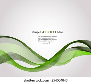 Abstract Green Waves On Gray Background Stock Vector (Royalty Free ...