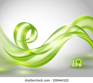 Abstract green waving background