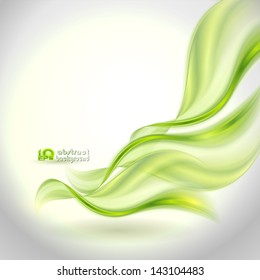 Abstract green waving background