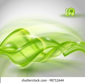 Abstract green waving background