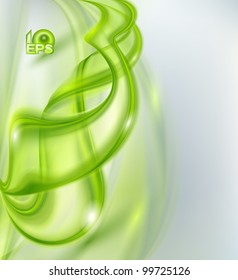 Abstract green waving background