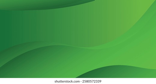 Abstract green wavy art background. Vector EPS 10