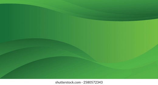 Abstract green wavy art background. Vector EPS 10