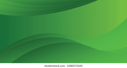 Abstract green wavy art background. Vector EPS 10