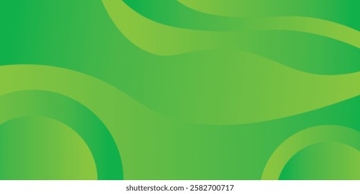 Abstract green wavy art background. Vector EPS 10