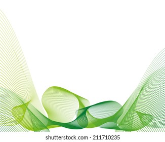 Abstract green wavy background