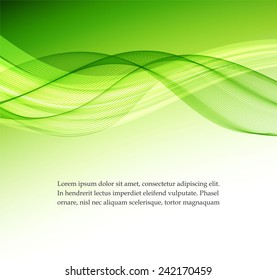 Abstract green wavy background
