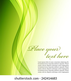 Abstract green wavy background