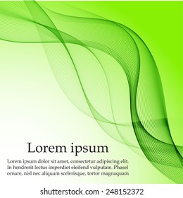 Abstract green wavy background