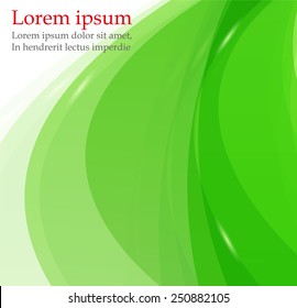 Abstract green wavy background