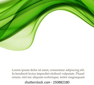 Abstract green wavy background