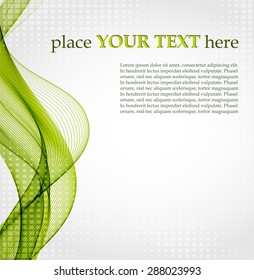 Abstract green wavy background