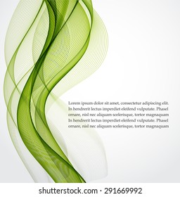 Abstract green wavy background