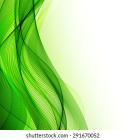 Abstract green wavy background